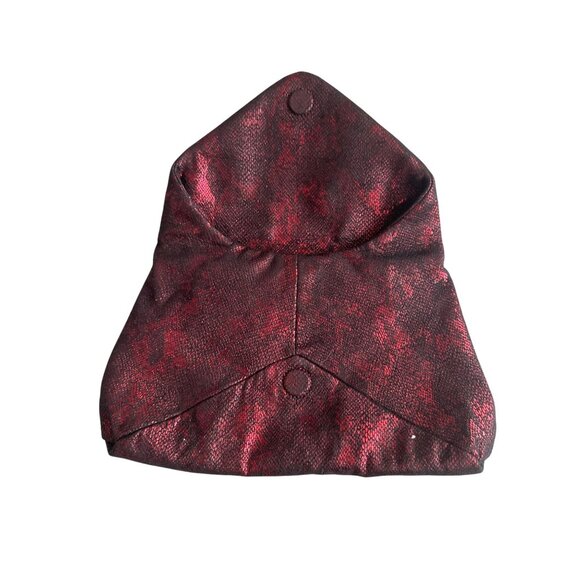 ADOLFO DOMINGUEZ Red Black Snake Print Envelope Clutch Handbag - Picture 2 of 9